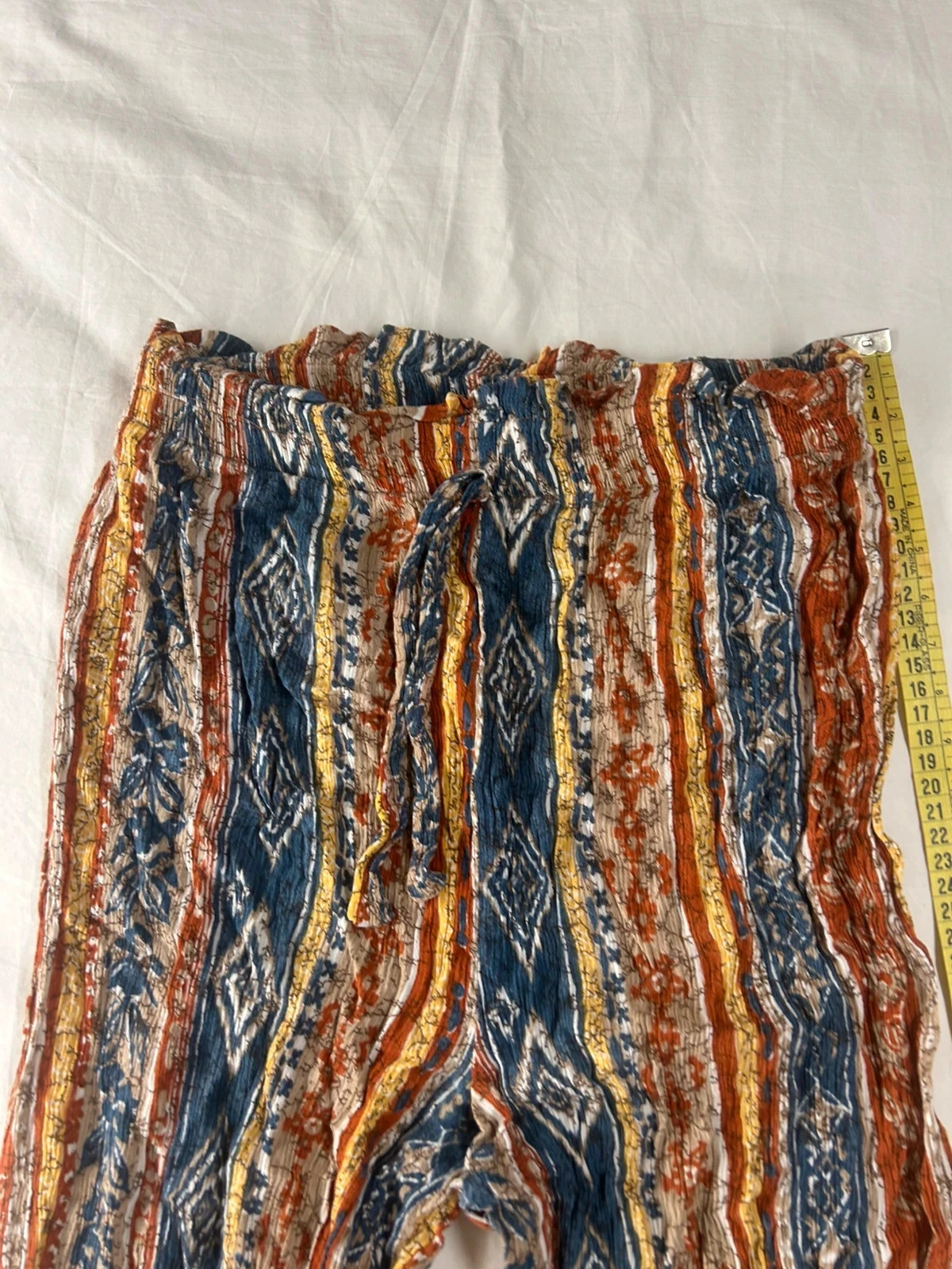 Multicolor street games lady line vintage striped pants 100% viscose size 38 – photo 3